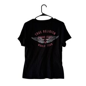 Vintage/Y2K‎ True Religion Rhinestone Horseshoe Logo World Tour 2002 T Shirt